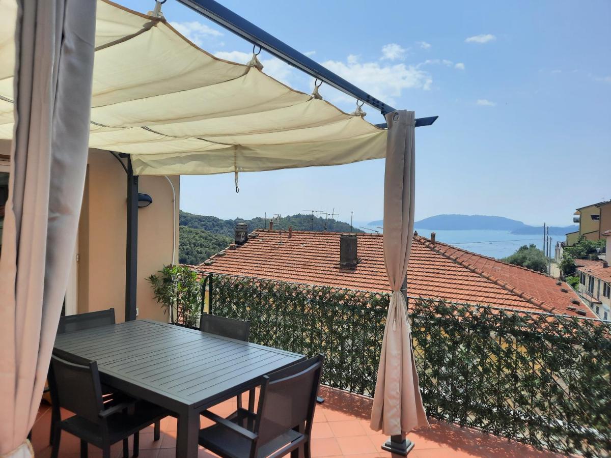 La Terrazza Sul Golfo Dei Poeti Con Vista Mare Daire Pitelli Dış mekan fotoğraf